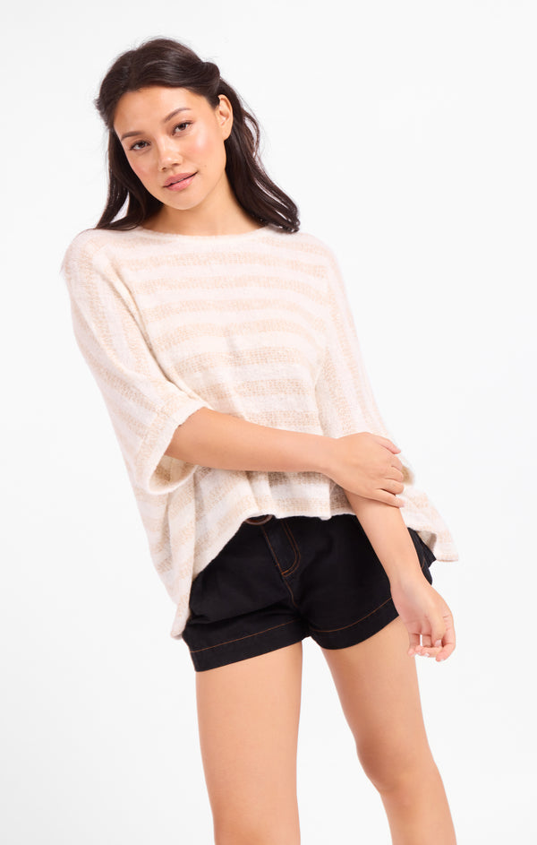 Billie Stripe Brushed Dolman Top