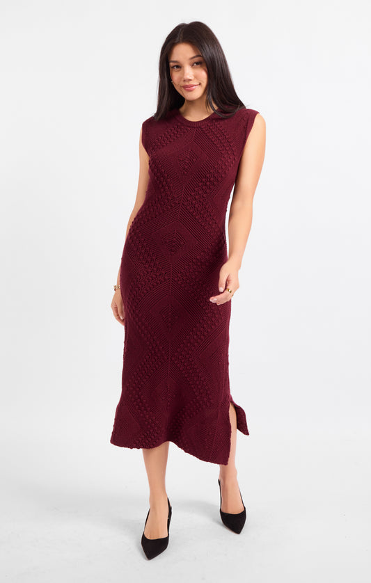 Wandering Intricate Knit Dress