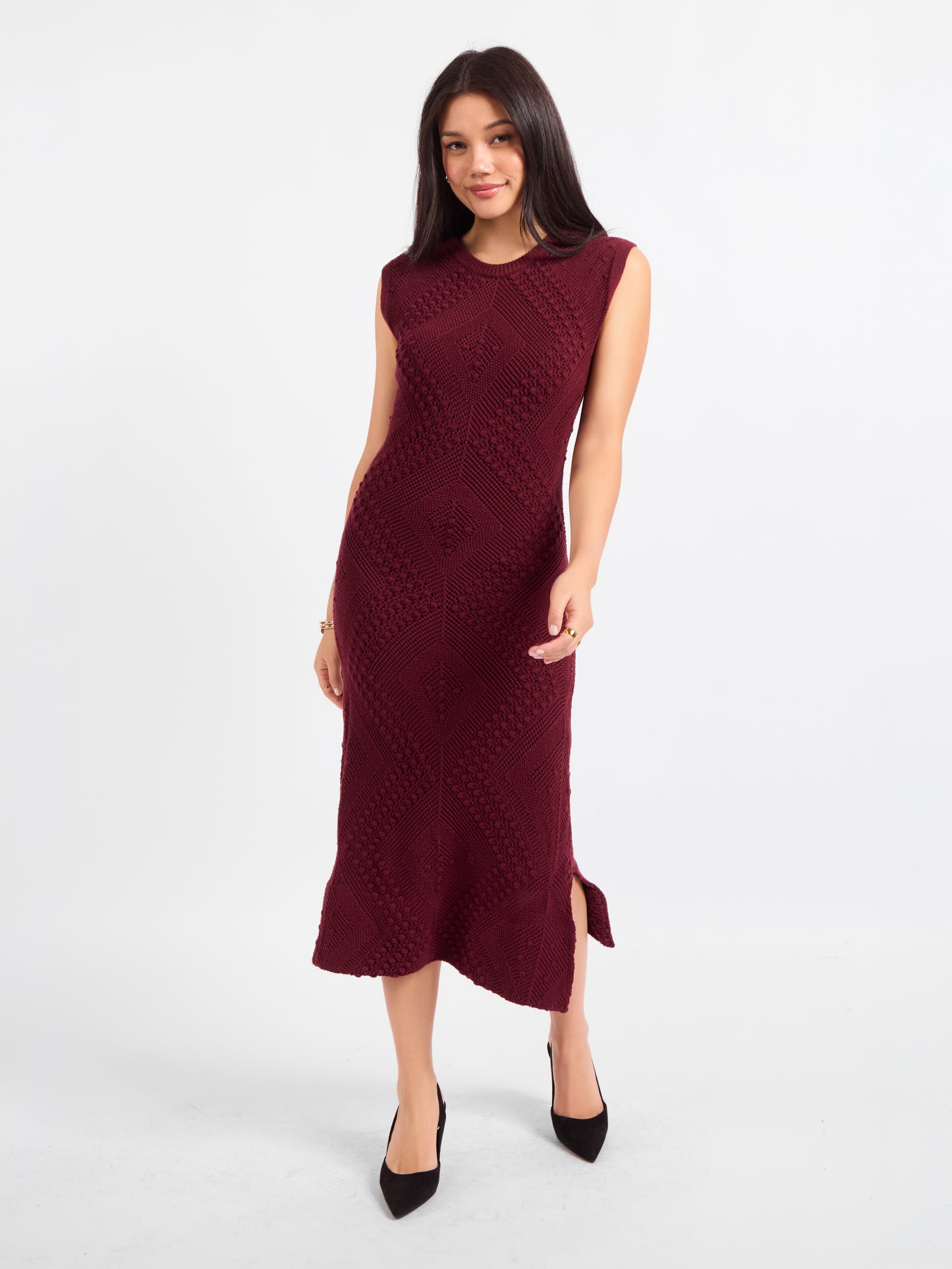 Wandering Intricate Knit Dress