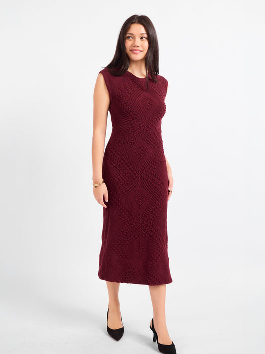 Wandering Intricate Knit Dress