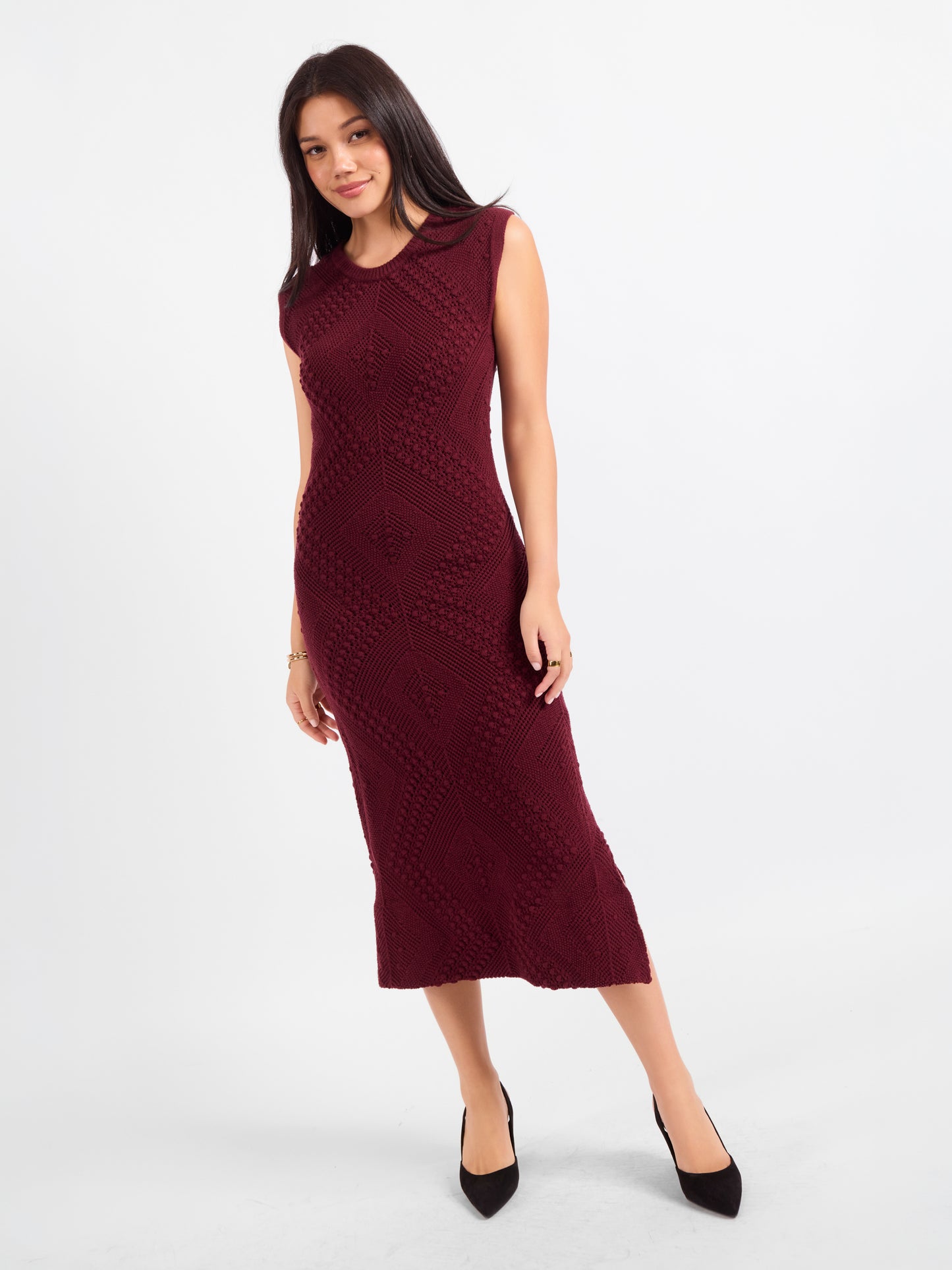 Wandering Intricate Knit Dress
