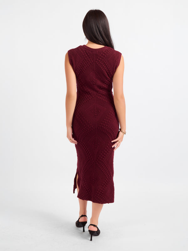 Wandering Intricate Knit Dress