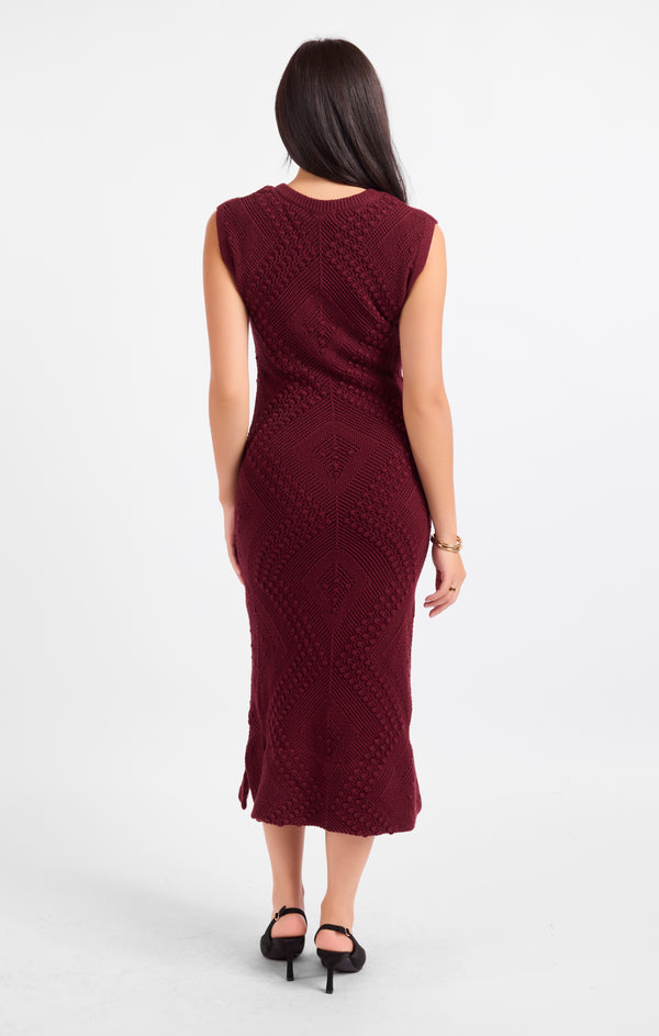 Wandering Intricate Knit Dress