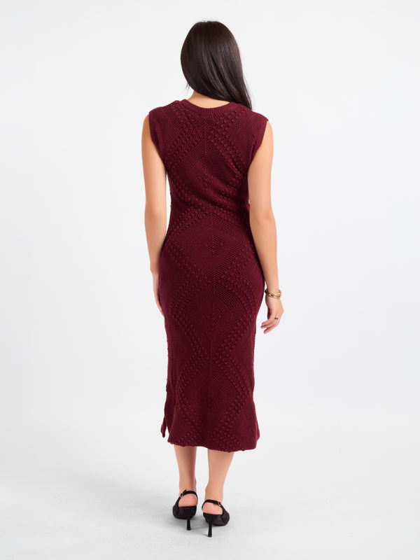 Wandering Intricate Knit Dress