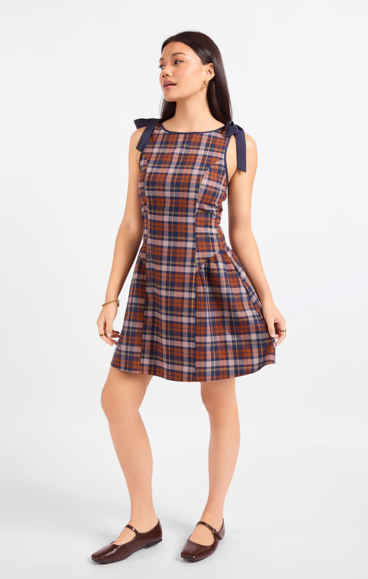 Academia Tie Straps Mini Dress