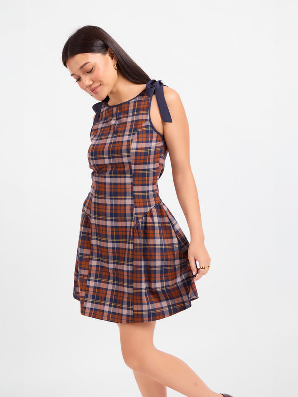 Academia Tie Straps Mini Dress - mood image