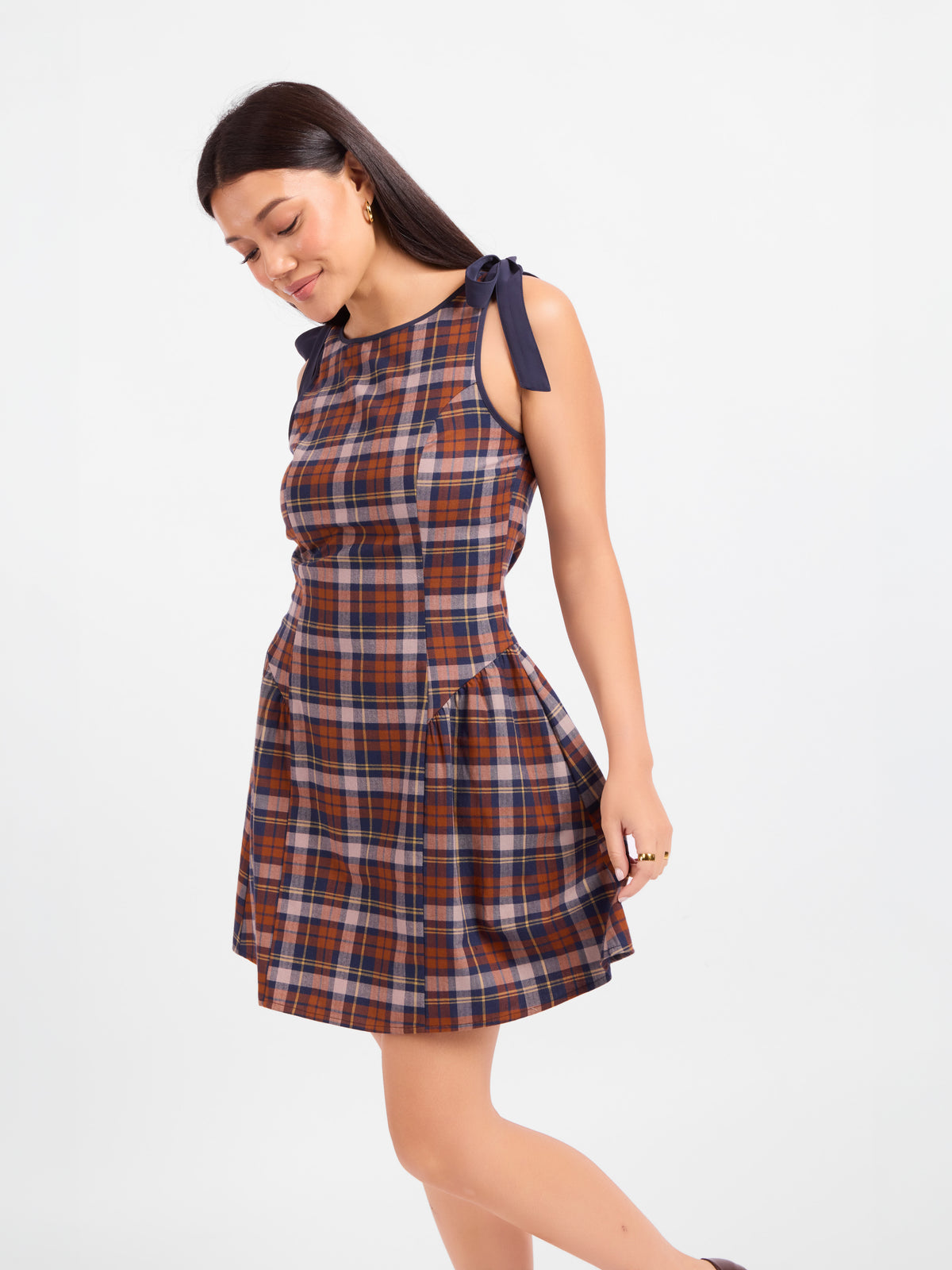 Academia Tie Straps Mini Dress - mood image