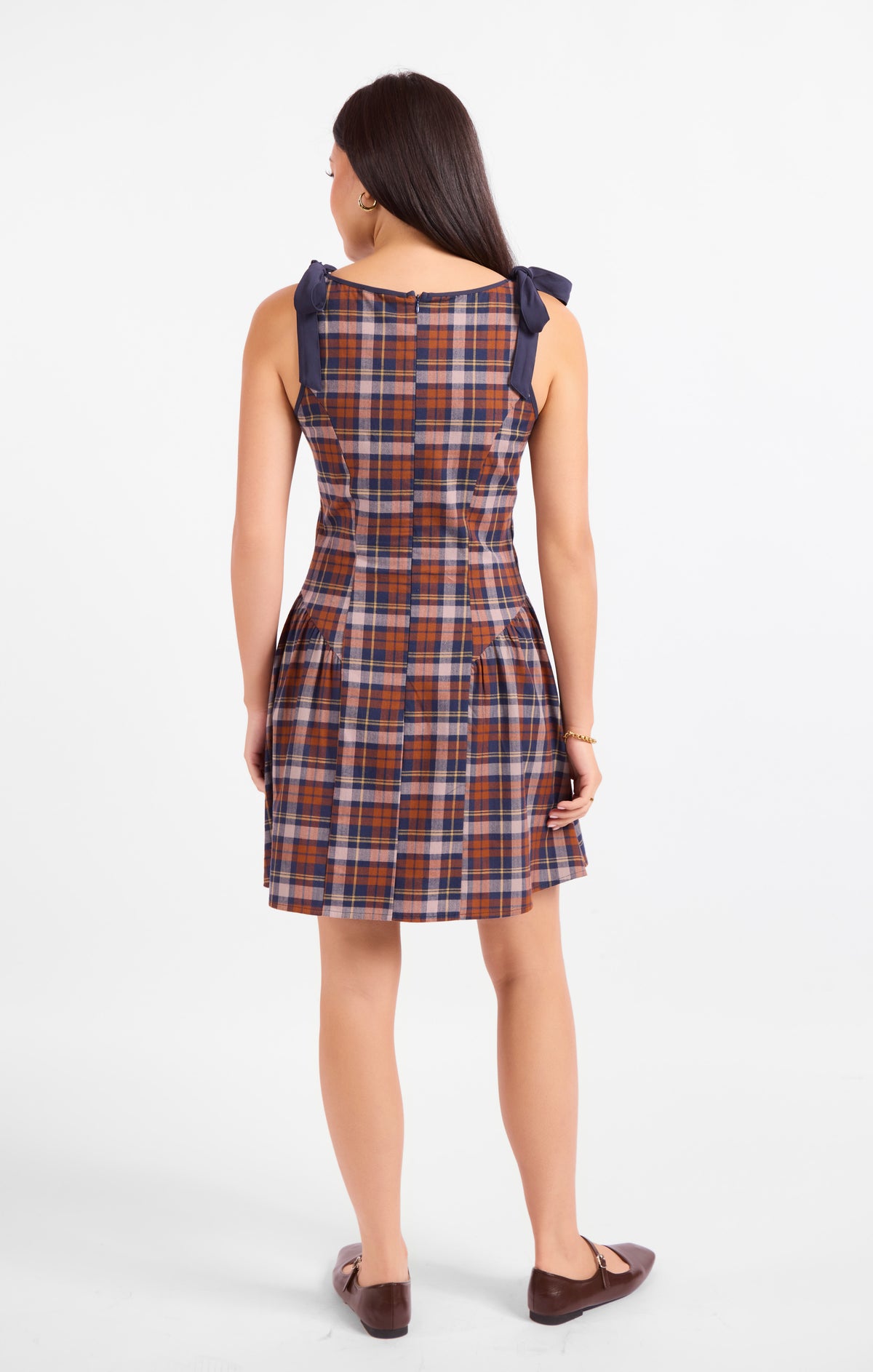 Academia Tie Straps Mini Dress