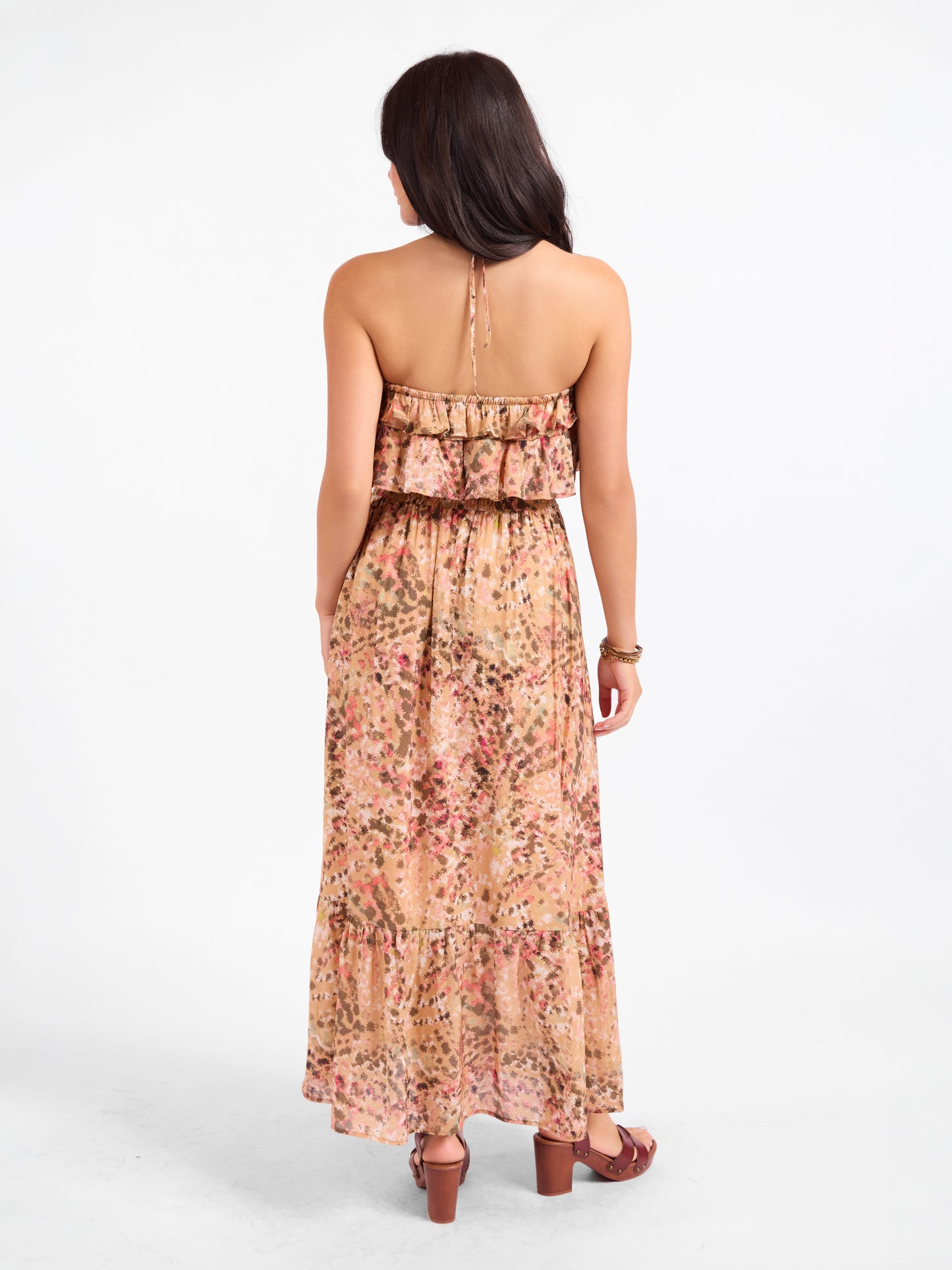 Sunset Canyon Strapless Maxi Dress in Multi - back view