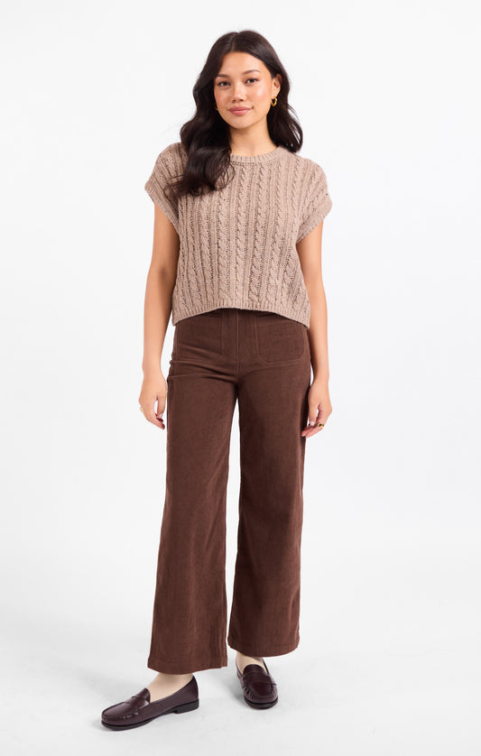 Effortless Cable Knit Sweater Tank