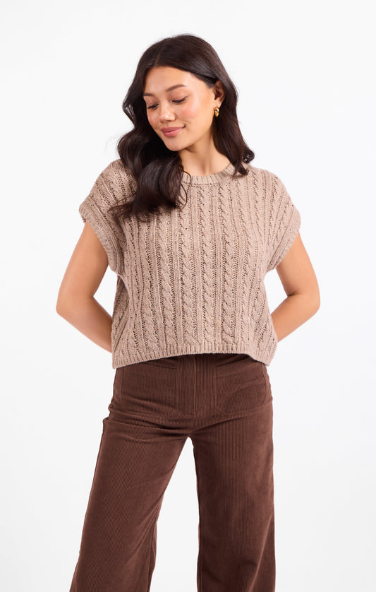 Effortless Cable Knit Sweater Tank