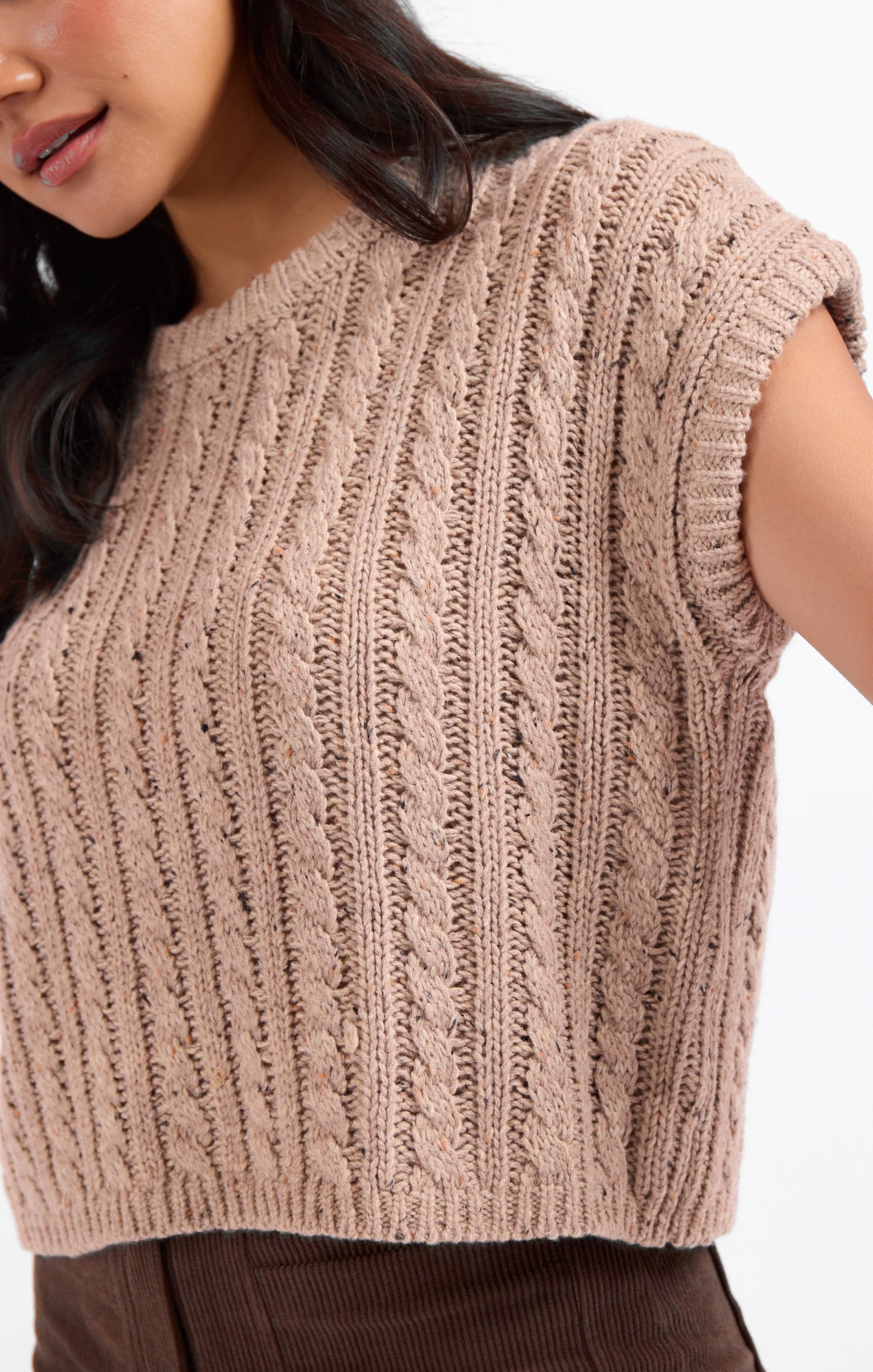 Effortless Cable Knit Sweater Tank