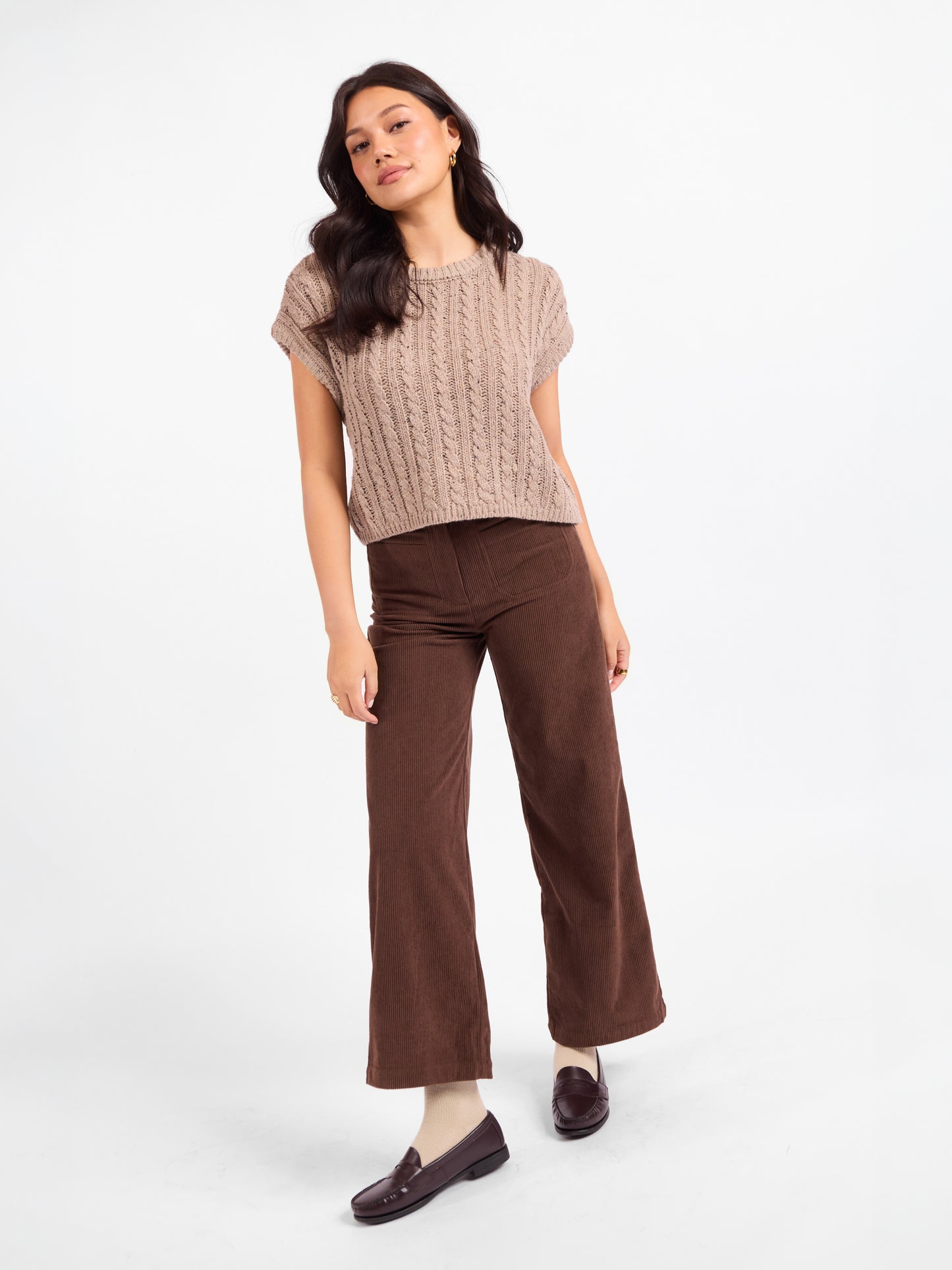 Effortless Cable Knit Sweater Tank