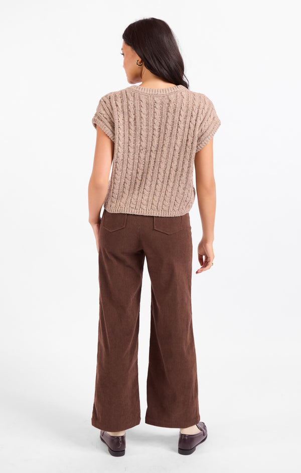 Effortless Cable Knit Sweater Tank
