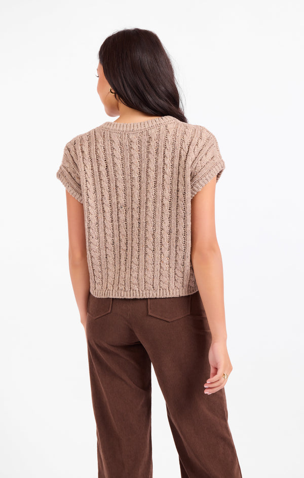 Effortless Cable Knit Sweater Tank