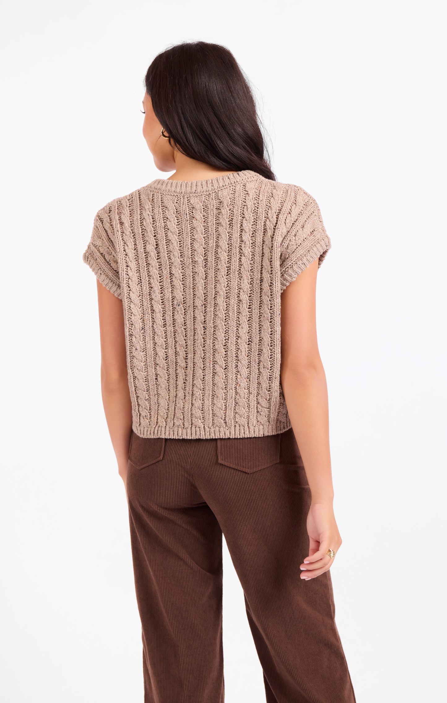 Effortless Cable Knit Sweater Tank