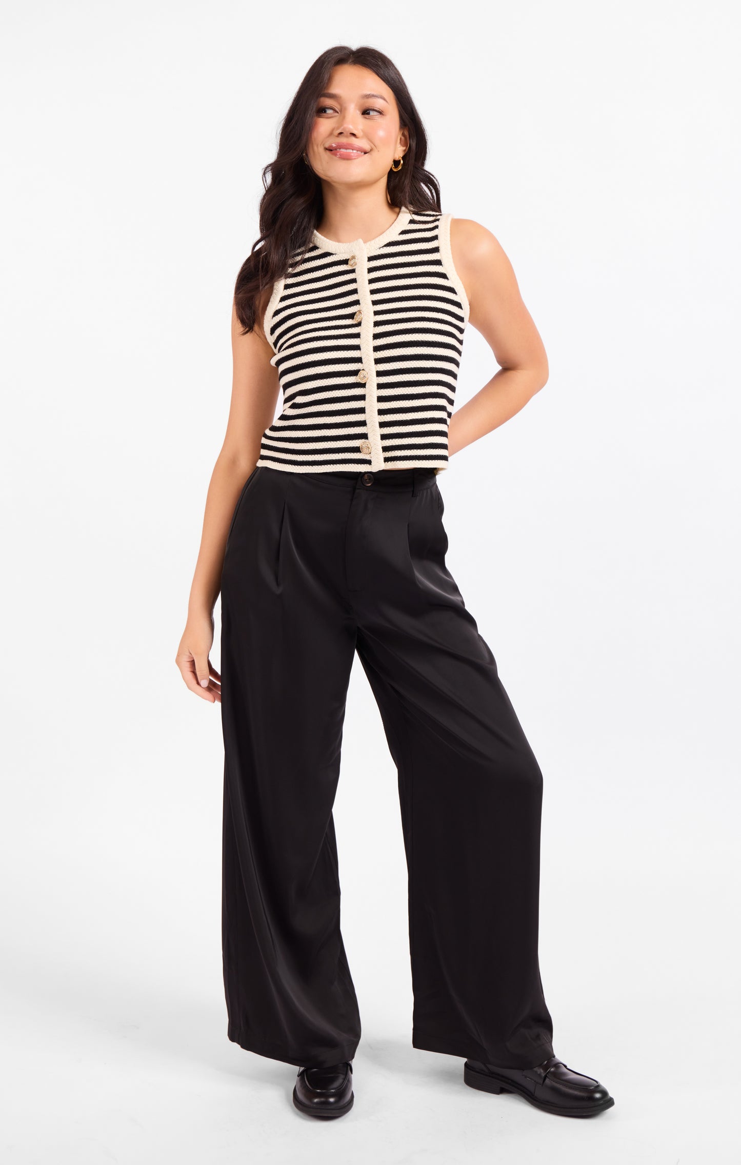 Manon Stripe Sweater Vest