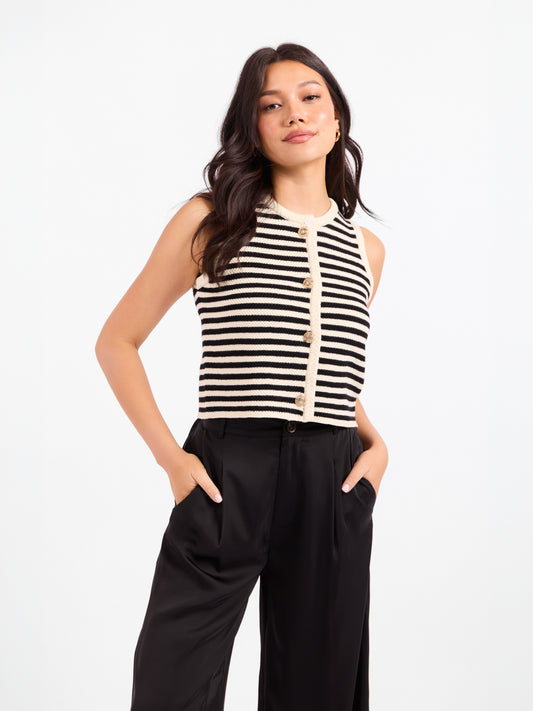 Manon Stripe Sweater Vest