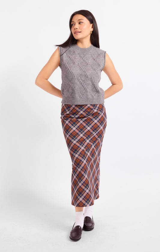 Campus Girl Geometric Sweater Vest