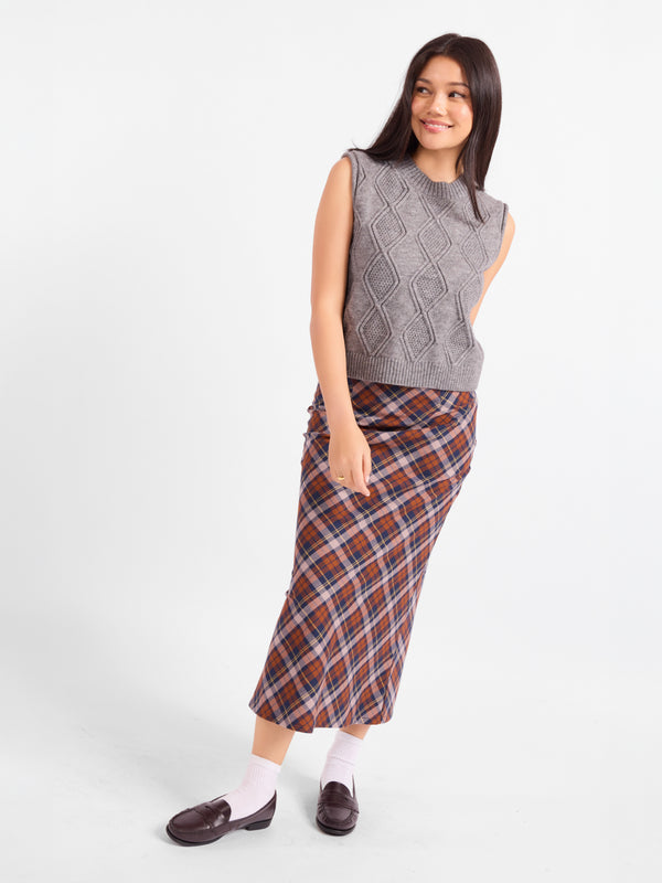 Campus Girl Geometric Sweater Vest - mood image