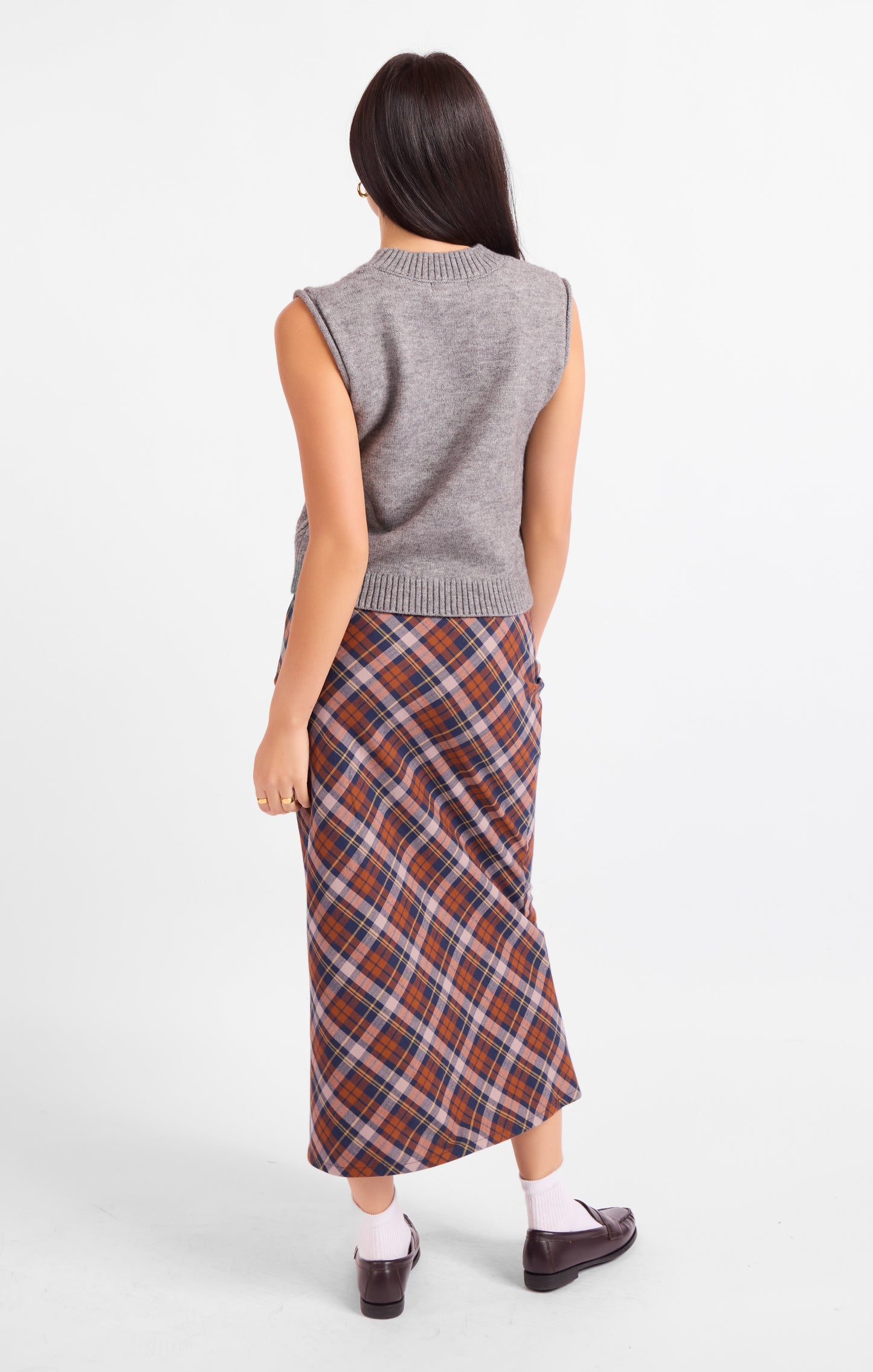 Campus Girl Geometric Sweater Vest