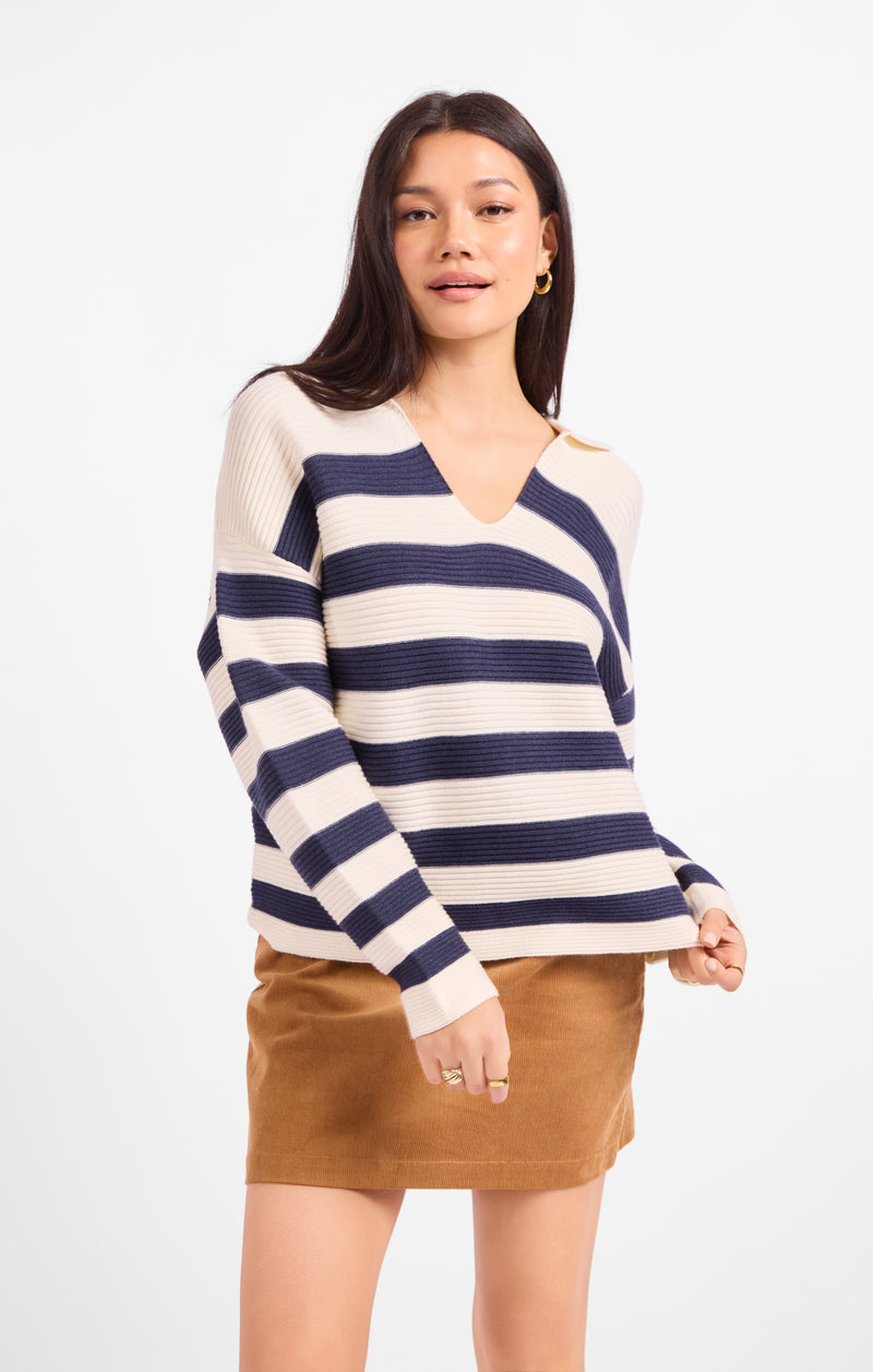 Manuscript Stripe Sweater