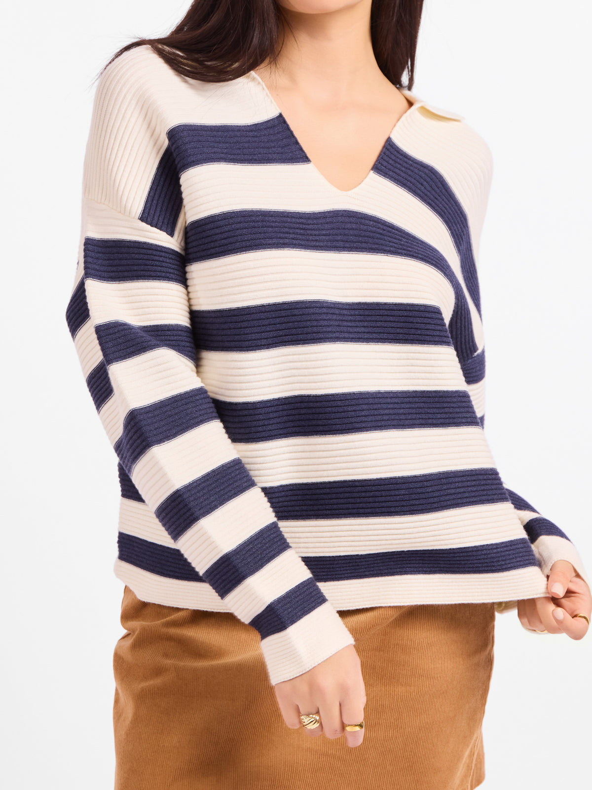 Manuscript Stripe Sweater - detail view