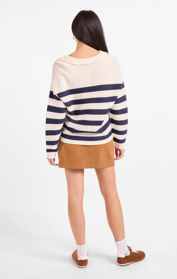 Manuscript Stripe Sweater