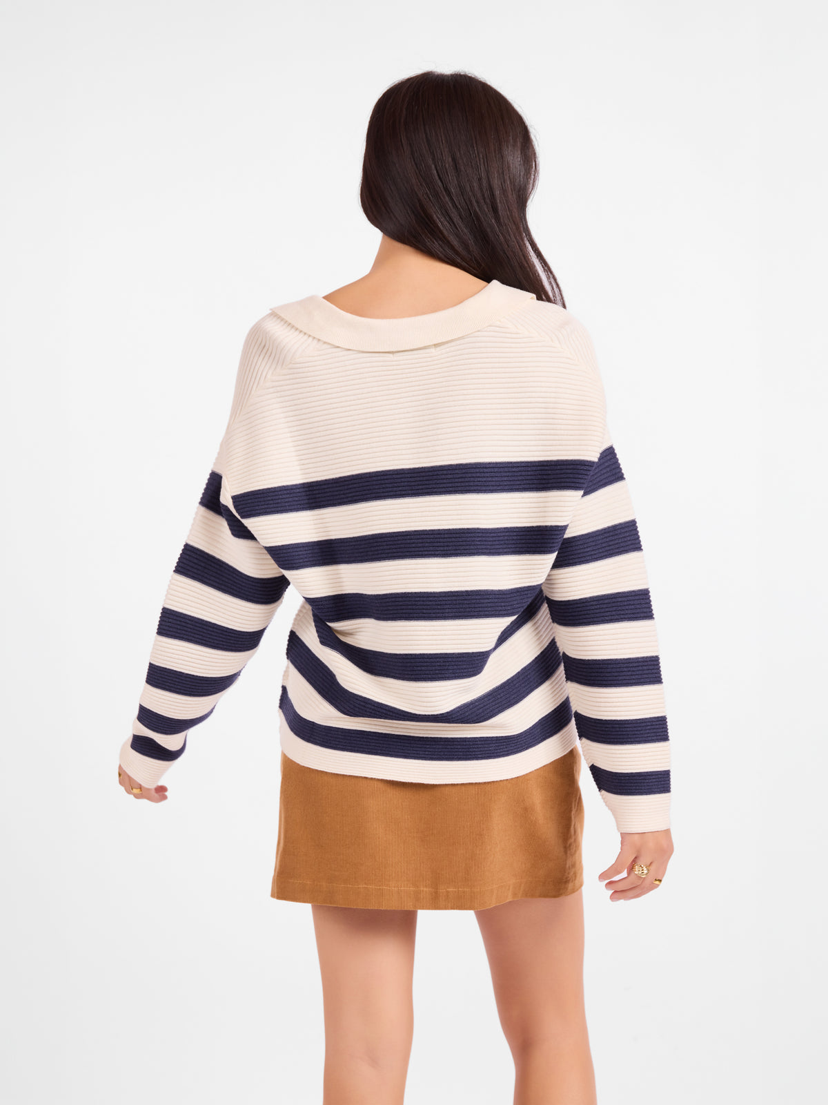 Manuscript Stripe Sweater - back crop view