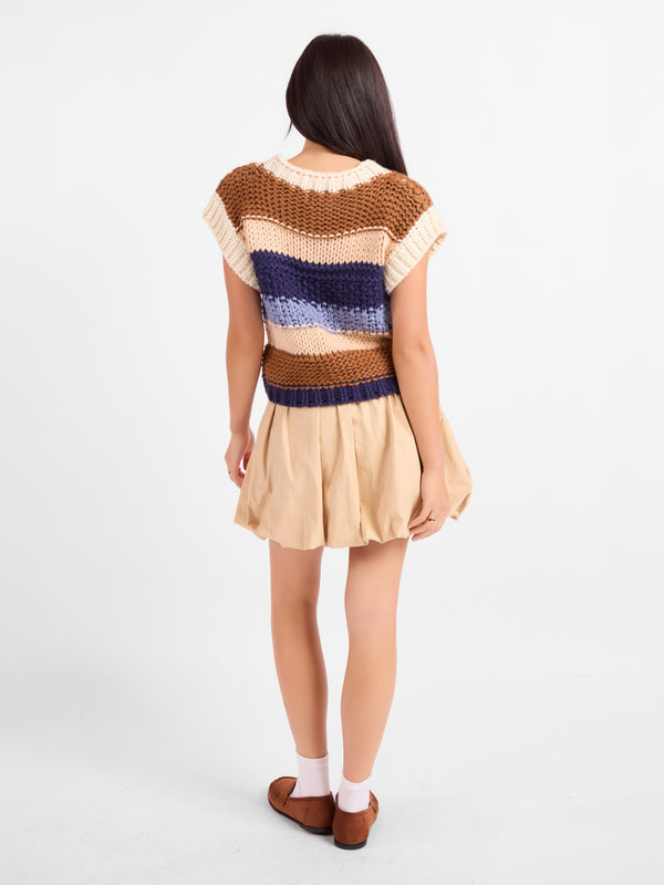 Bookmark Stripe Sweater Vest - back view