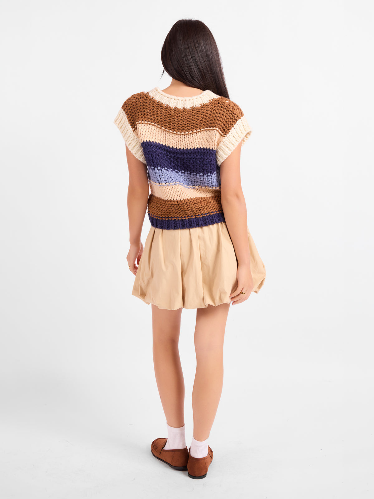 Bookmark Stripe Sweater Vest - back view