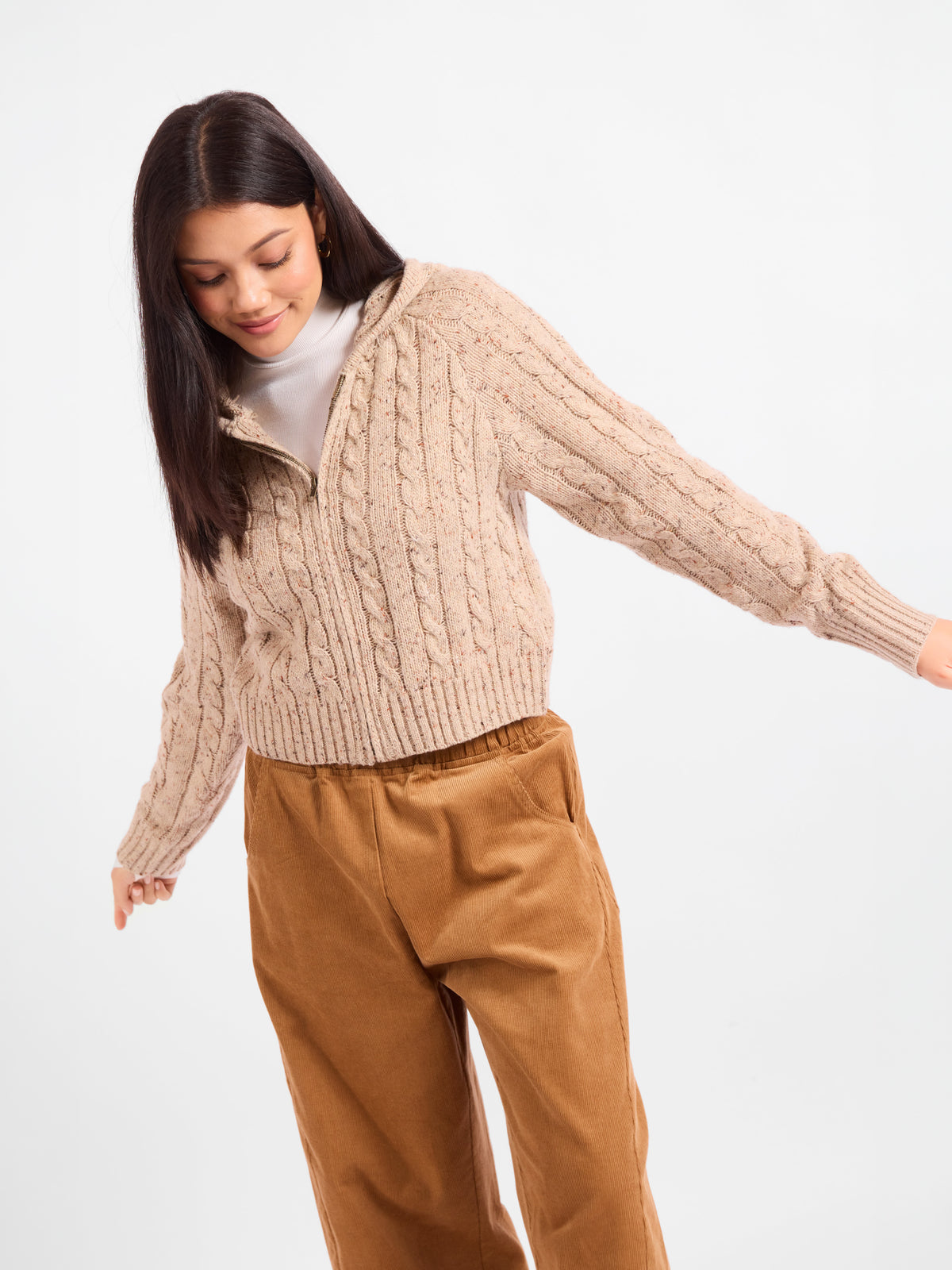 Effortless Cable Knit Cardigan - mood image