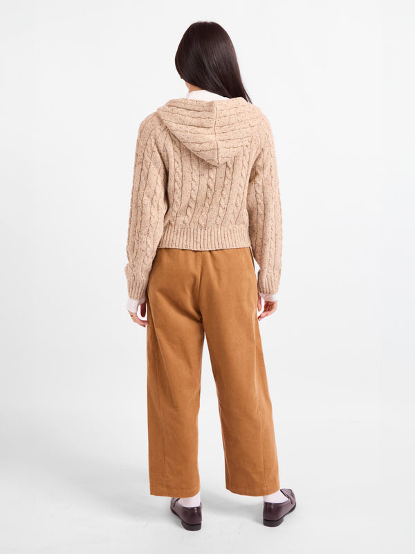 Effortless Cable Knit Cardigan - back view