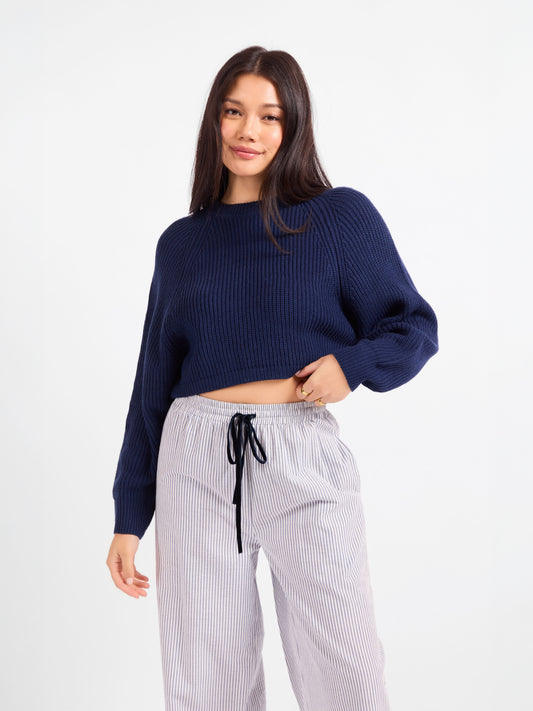 Calm Reader Pullover - front crop view