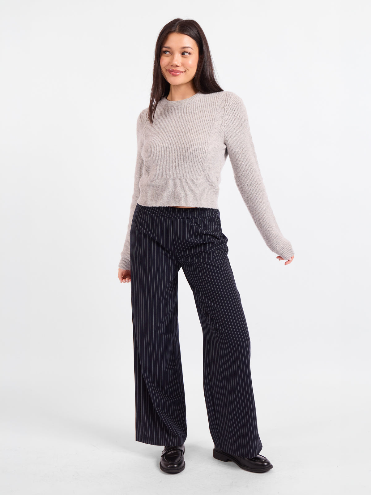 Bree Cable Knit Sweater - front view