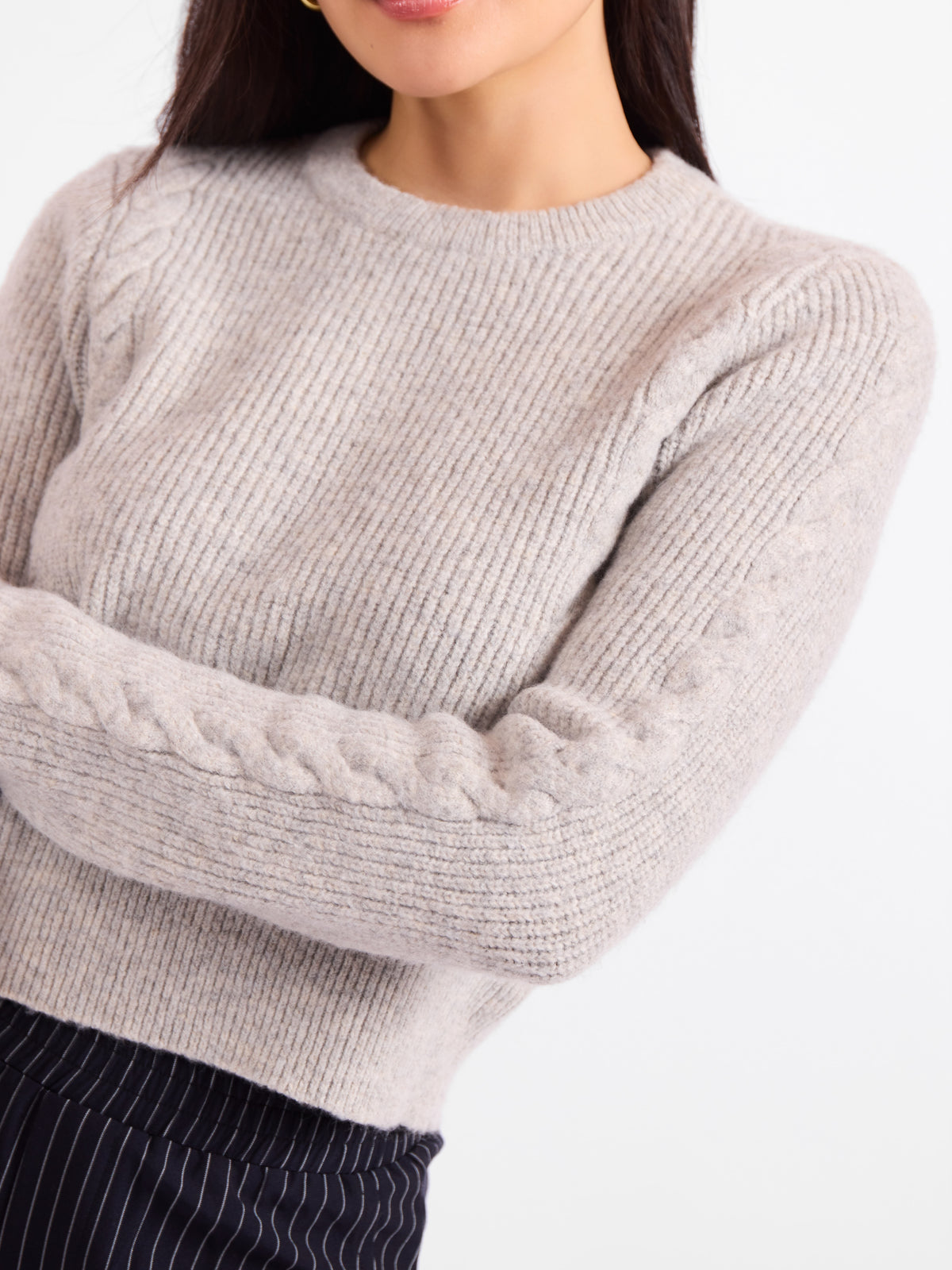 Bree Cable Knit Sweater - detail view