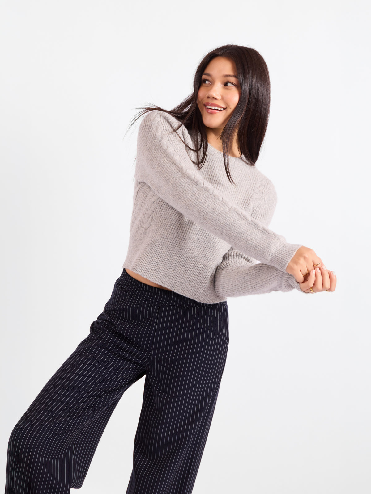 Bree Cable Knit Sweater - mood image