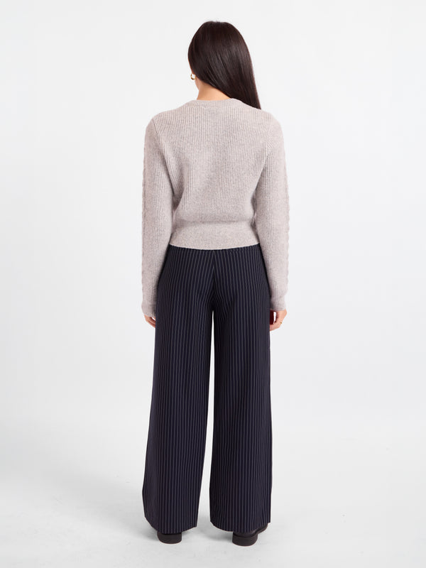 Bree Cable Knit Sweater - back view