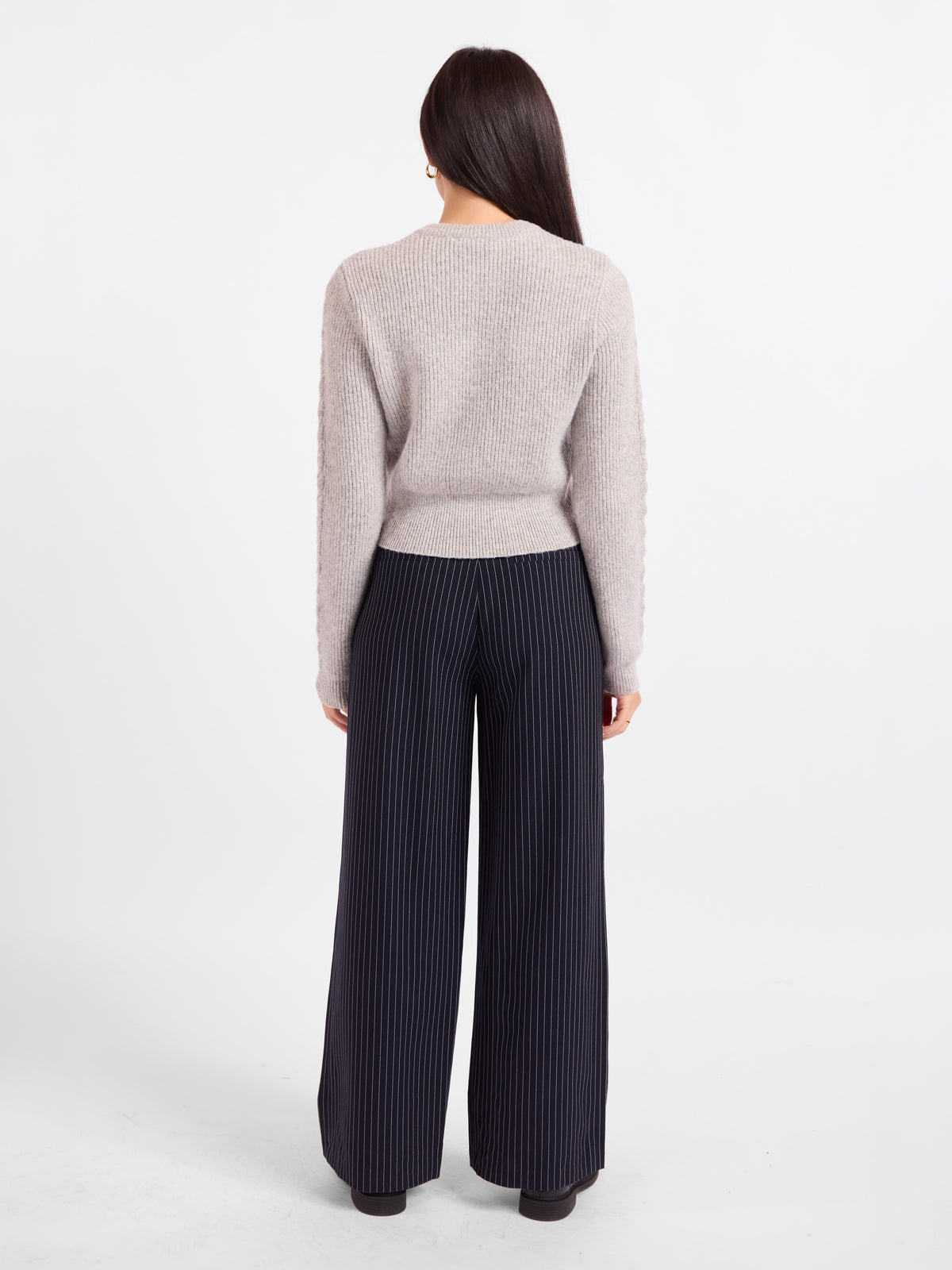 Bree Cable Knit Sweater - back view