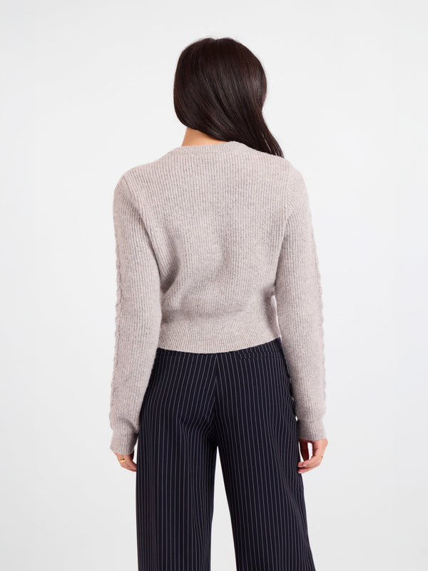 Bree Cable Knit Sweater - back crop view