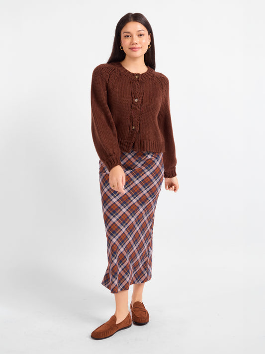 Dance More Buttoned Cardigan - front view