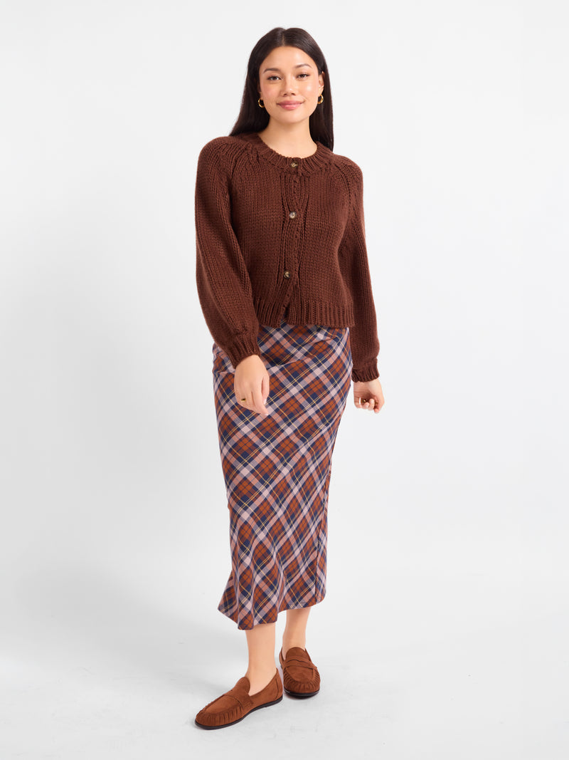 Dance More Buttoned Cardigan - front view