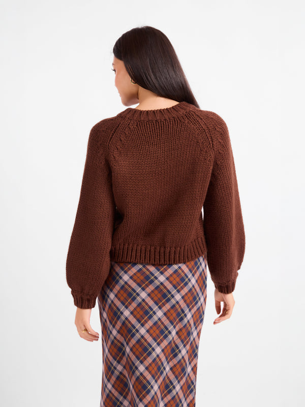 Dance More Buttoned Cardigan - back crop view