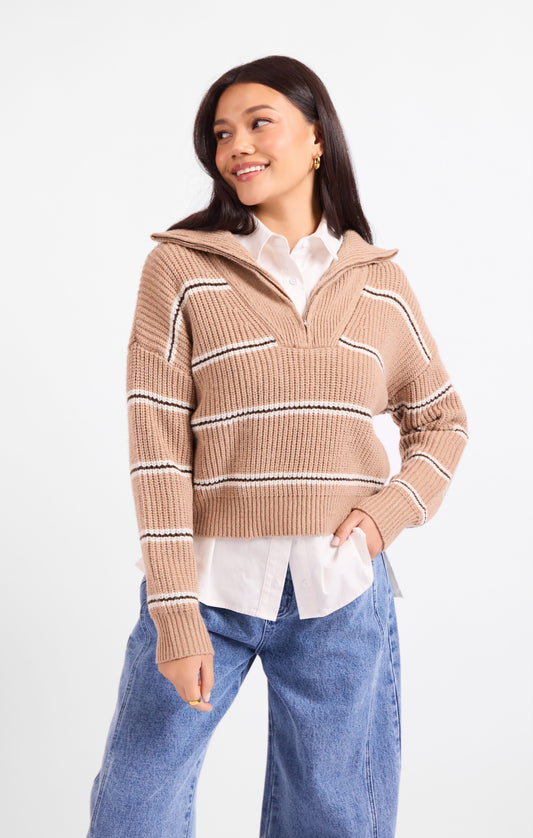 Warm Chai Quarter Zip Pullover