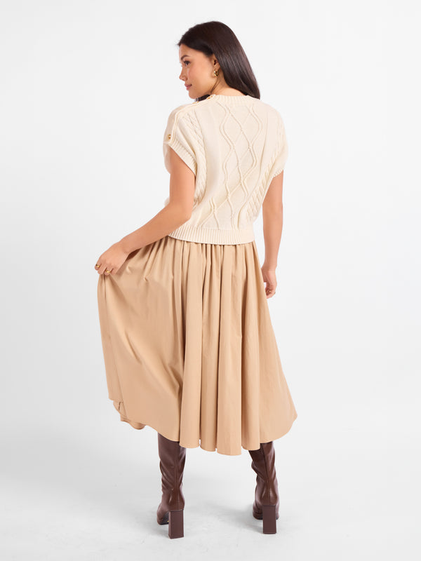 Typewriter Button Detail Sweater - back view