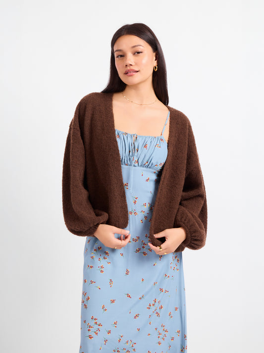 Marley Dolman Slv Sweater Cardi - front crop view