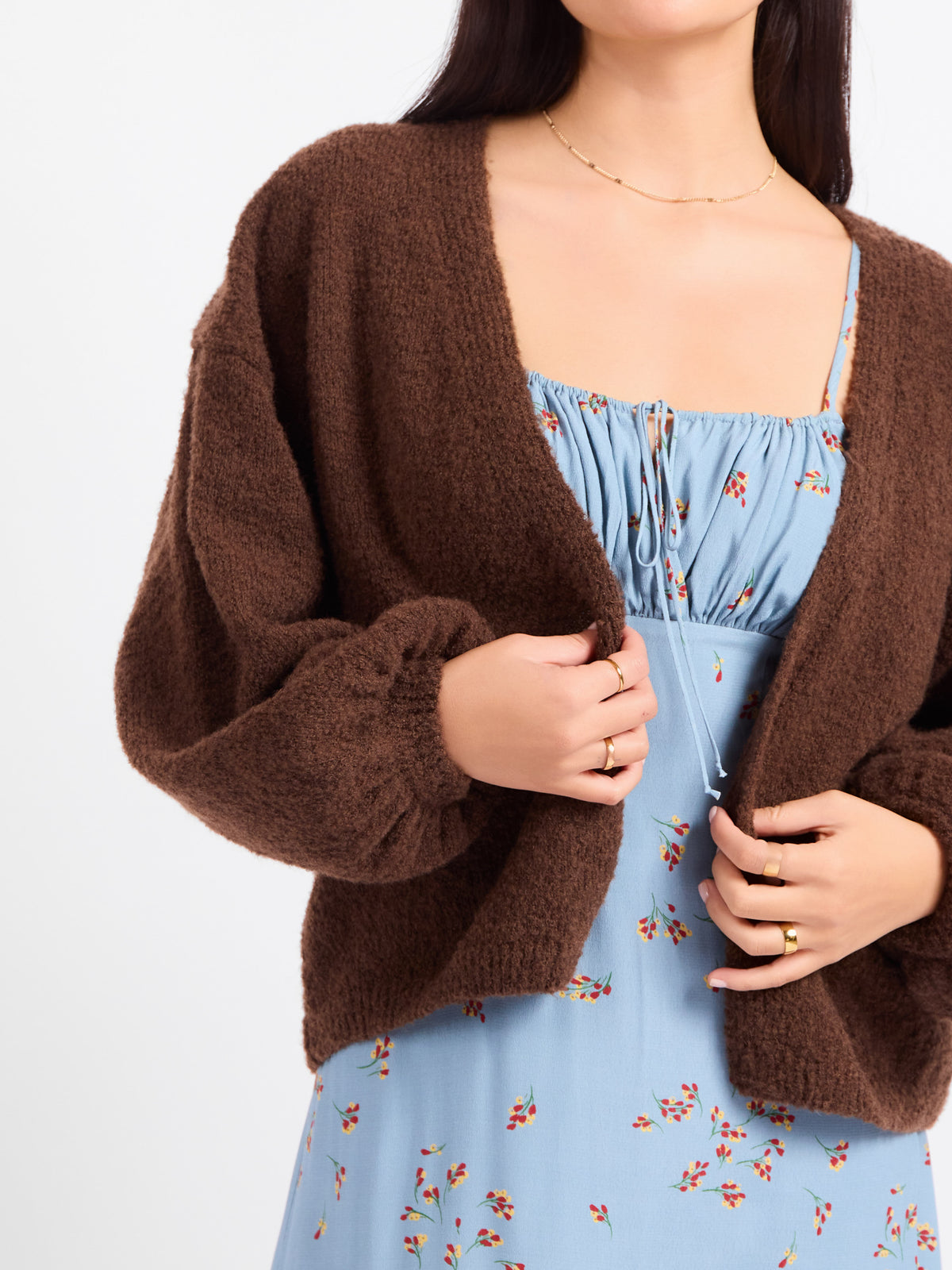 Marley Dolman Slv Sweater Cardi - detail view