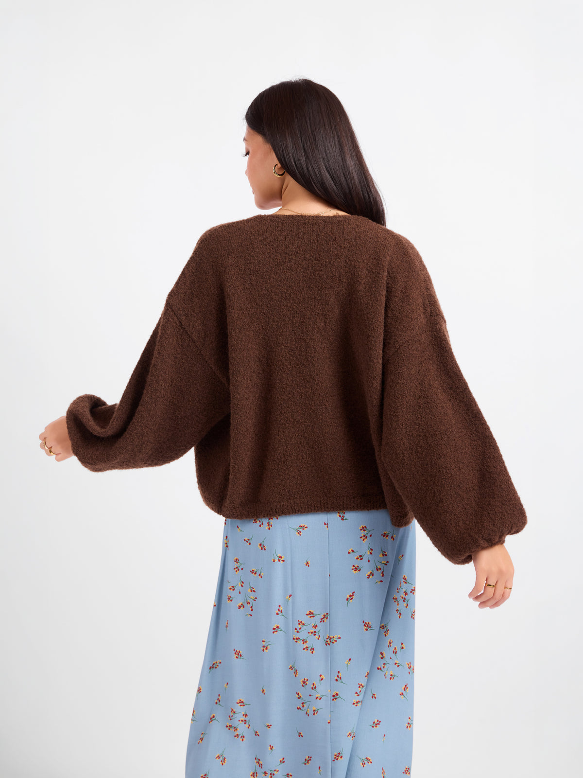Marley Dolman Slv Sweater Cardi - back crop view