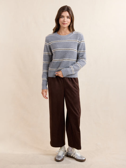 Warm Chai Stripe Sweater - front view