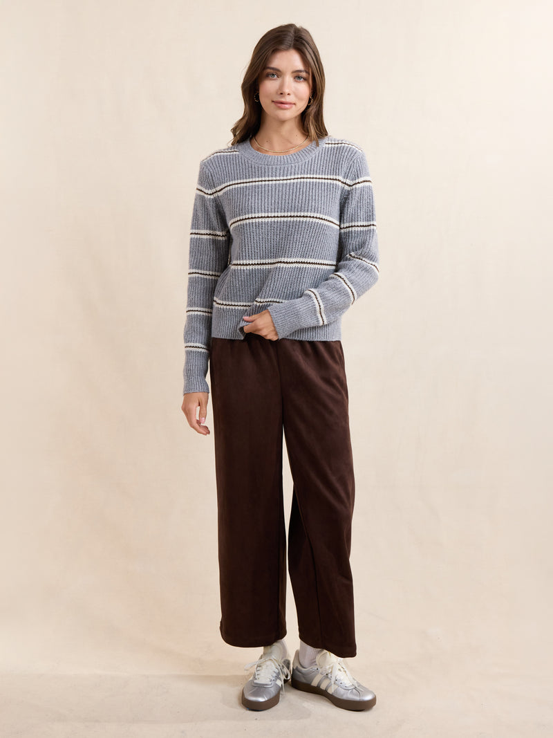 Warm Chai Stripe Sweater - front view